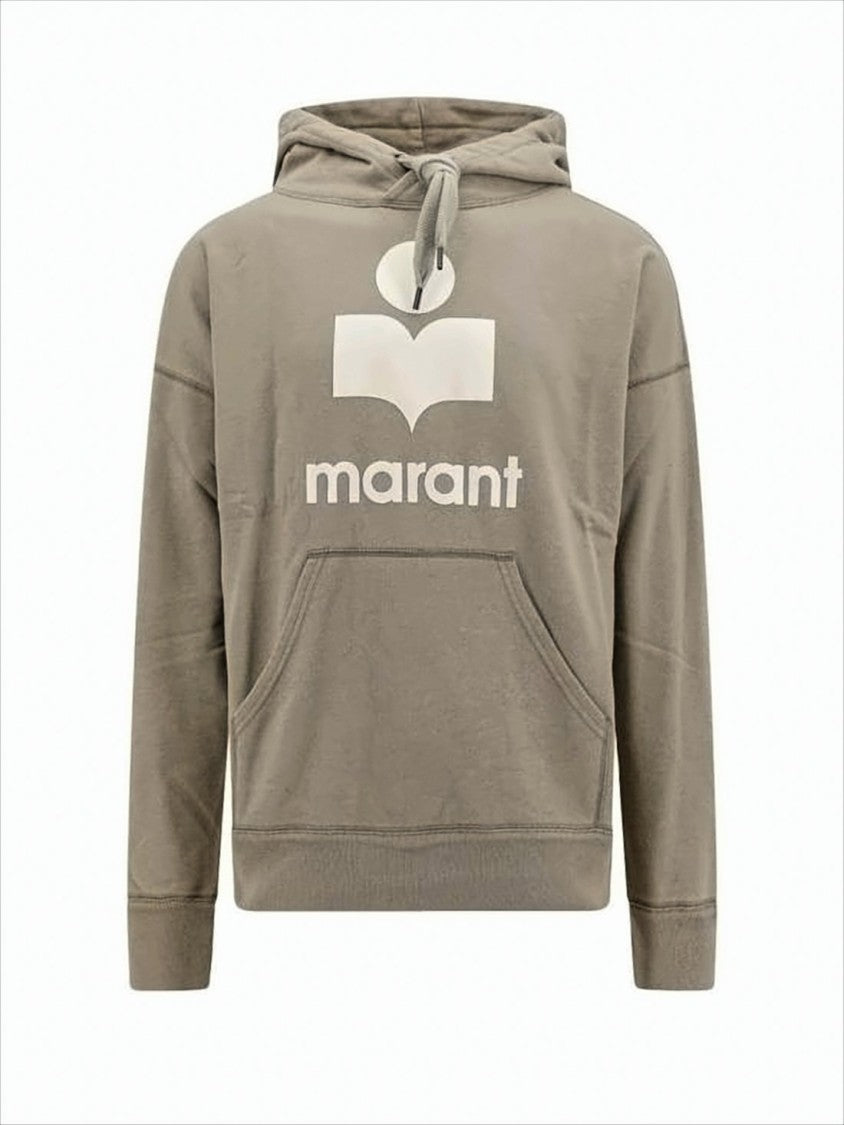 Relaxed Fit Hoodie with Contrasting Logo Detail