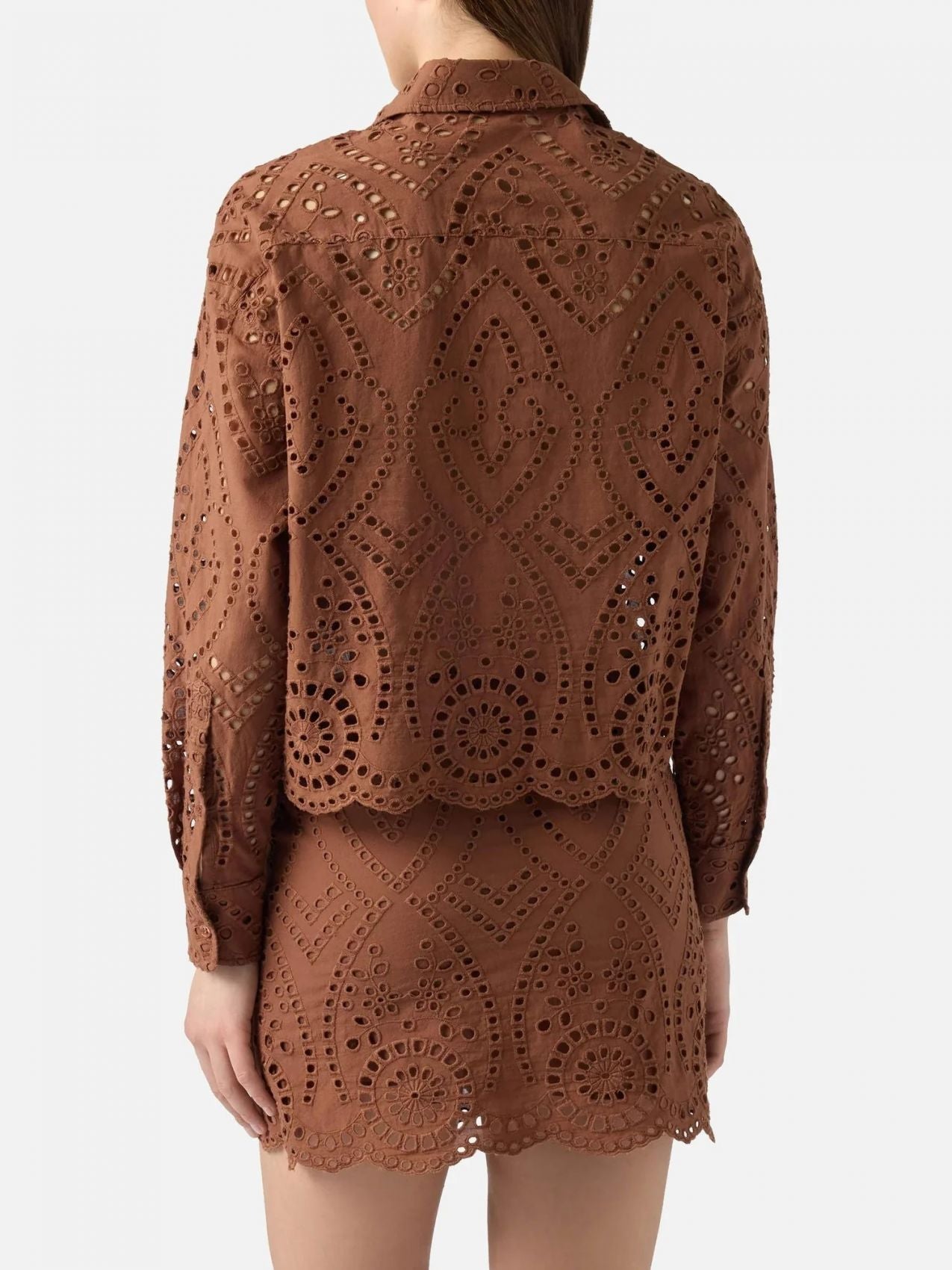 Intricate Eyelet Embroidery Two-Piece Set