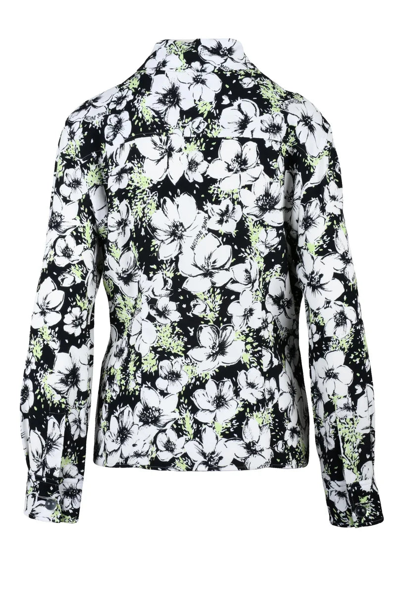 Jeans Viscose Shirt - Black/White