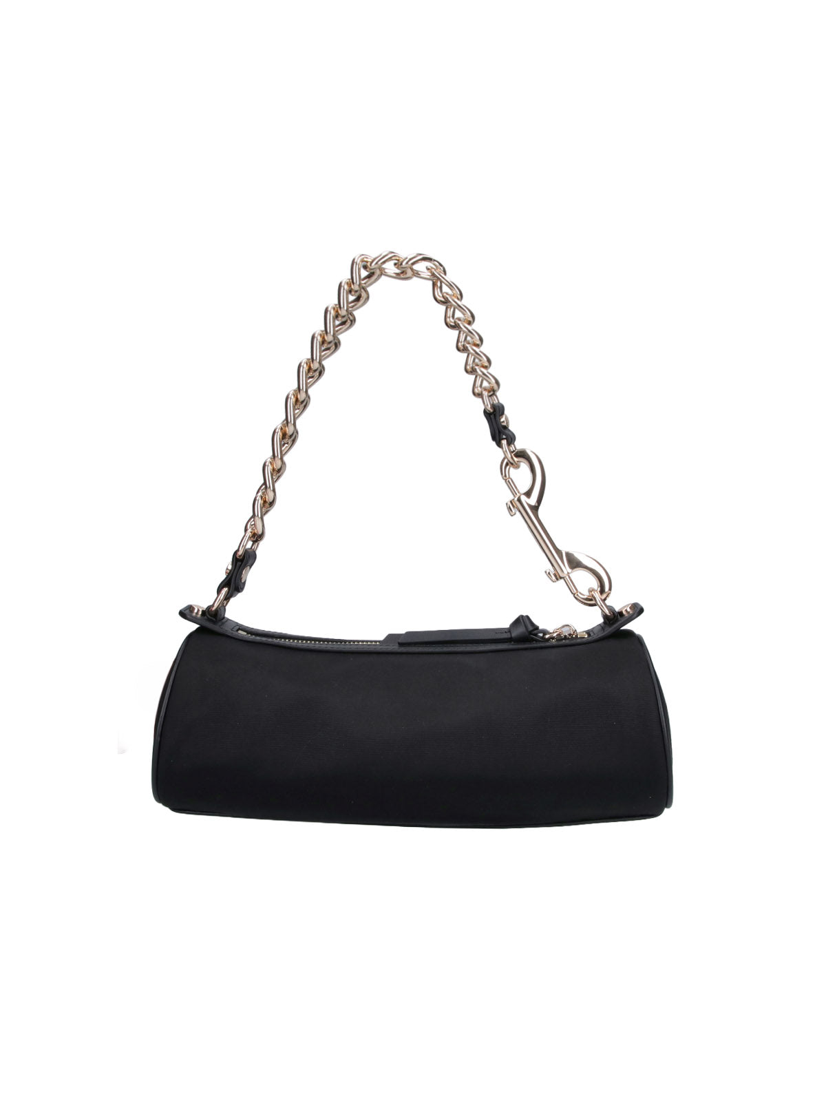 Black Cindy Cylinder Viscose Shoulder Bag