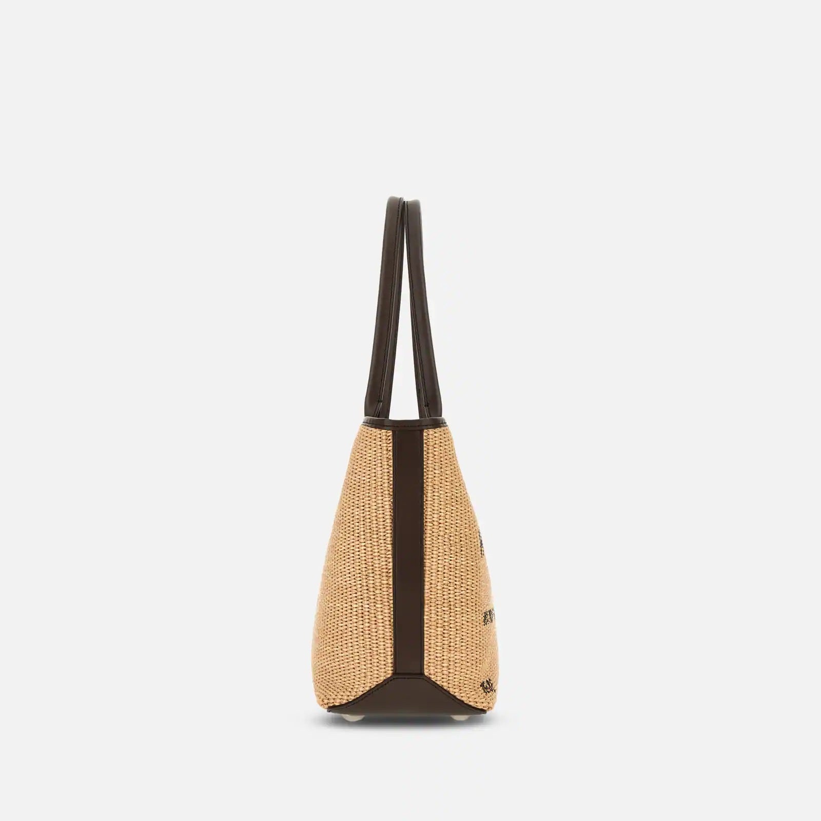 Beige Address Shopping Piccola Raffia Shopping Bag