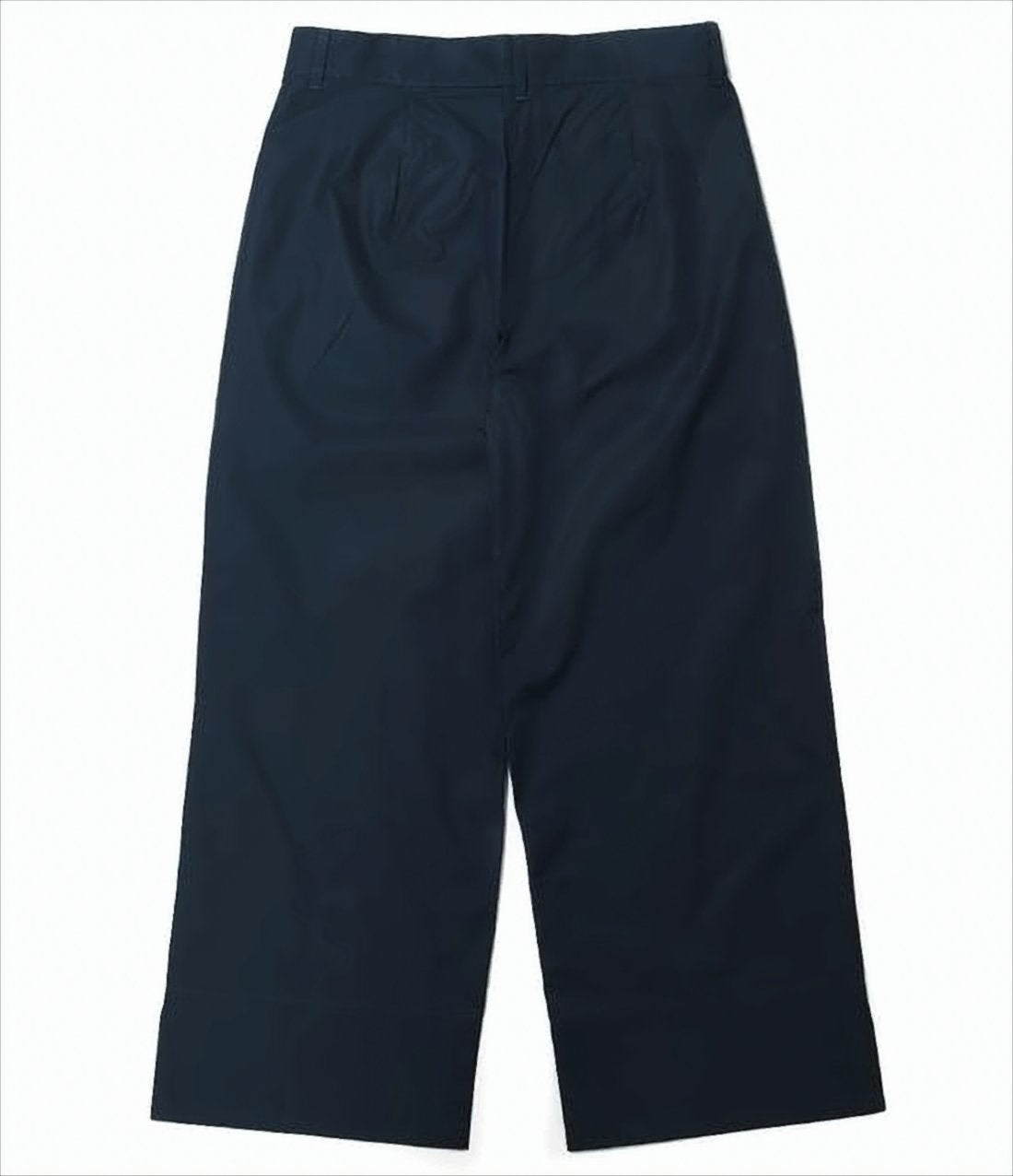 Tailored Blue Straight-Leg Pants With Mid-Rise Waist And Pleats