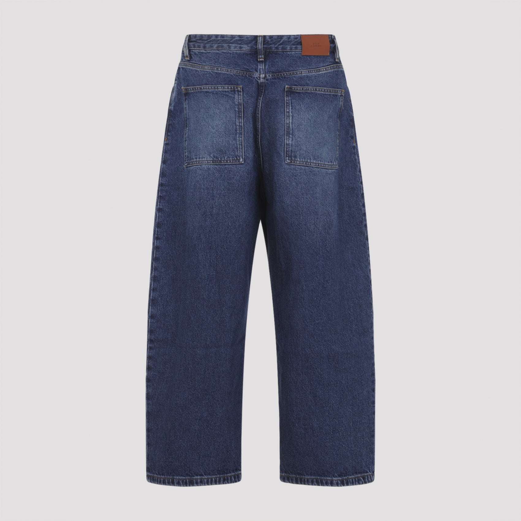 Wide Leg Denim Jeans With Mid-Rise Fit