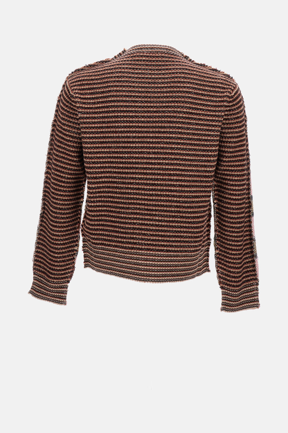 Sweter wełniany w paski o luźnym kroju