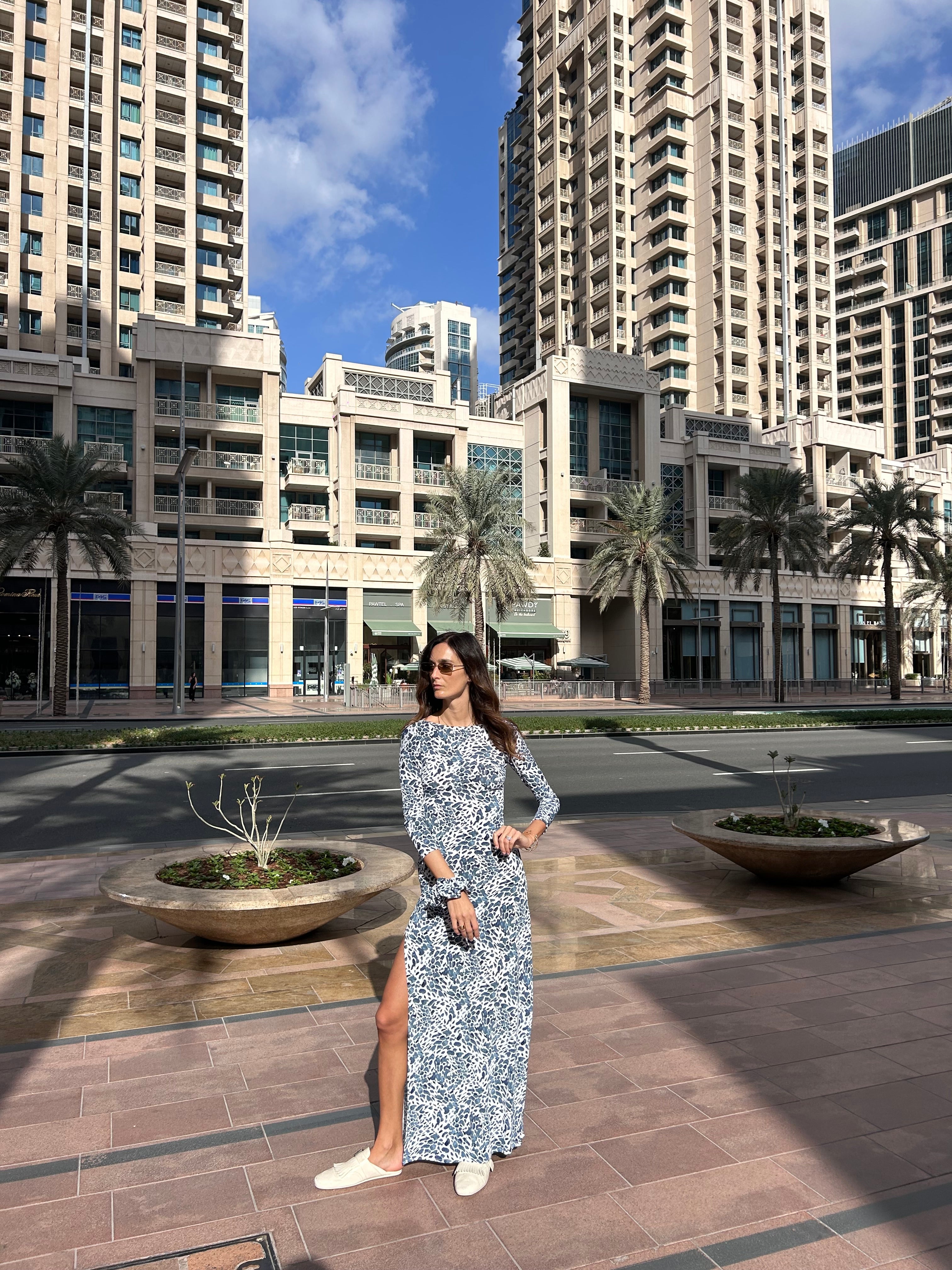 Blue Leo Maha Dress