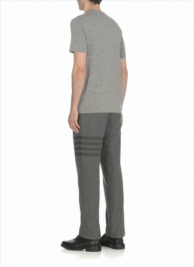 Heathered Grey Short-Sleeve T-Shirt with Tailored Fit