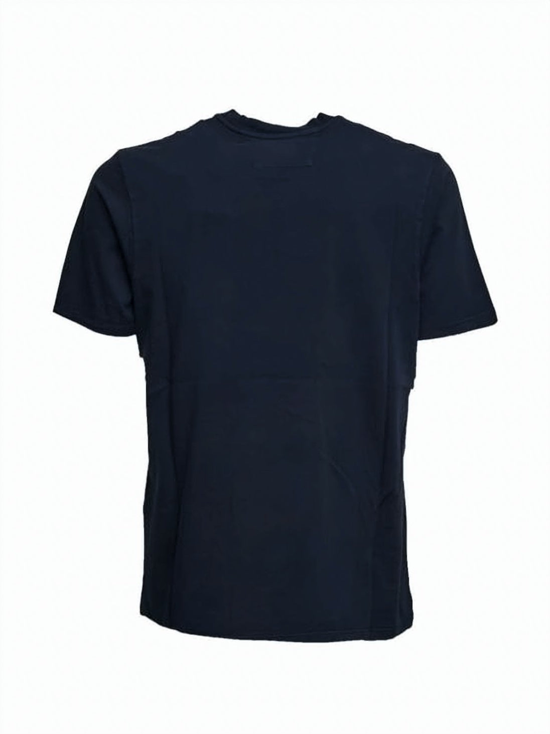 Minimalist Black Short-Sleeved T-Shirt with Rectangular Patch