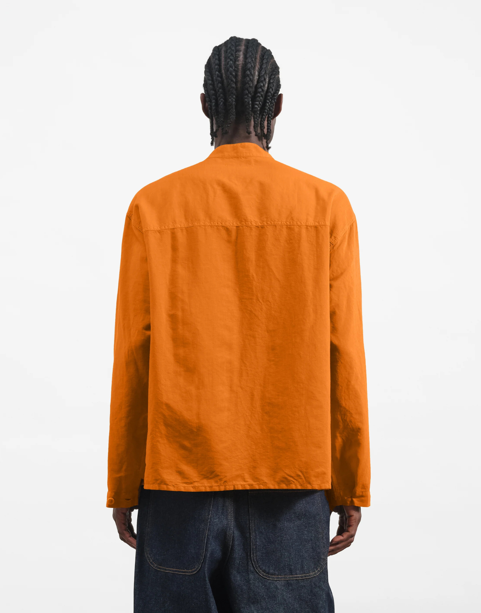 Orange Hawkeye Collarless Shirt