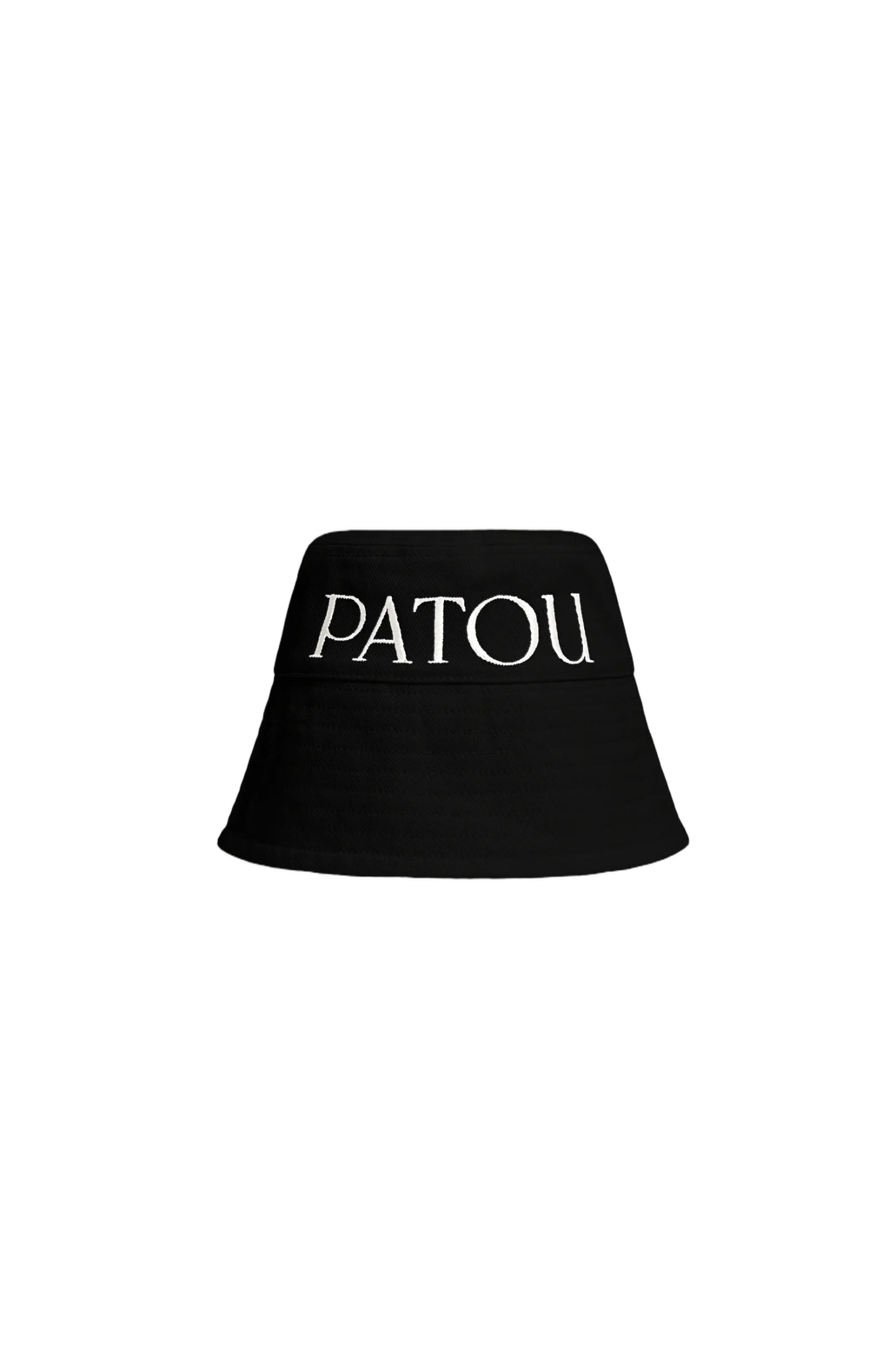 Signature Black Cotton Bucket Hat With Maxi Logo