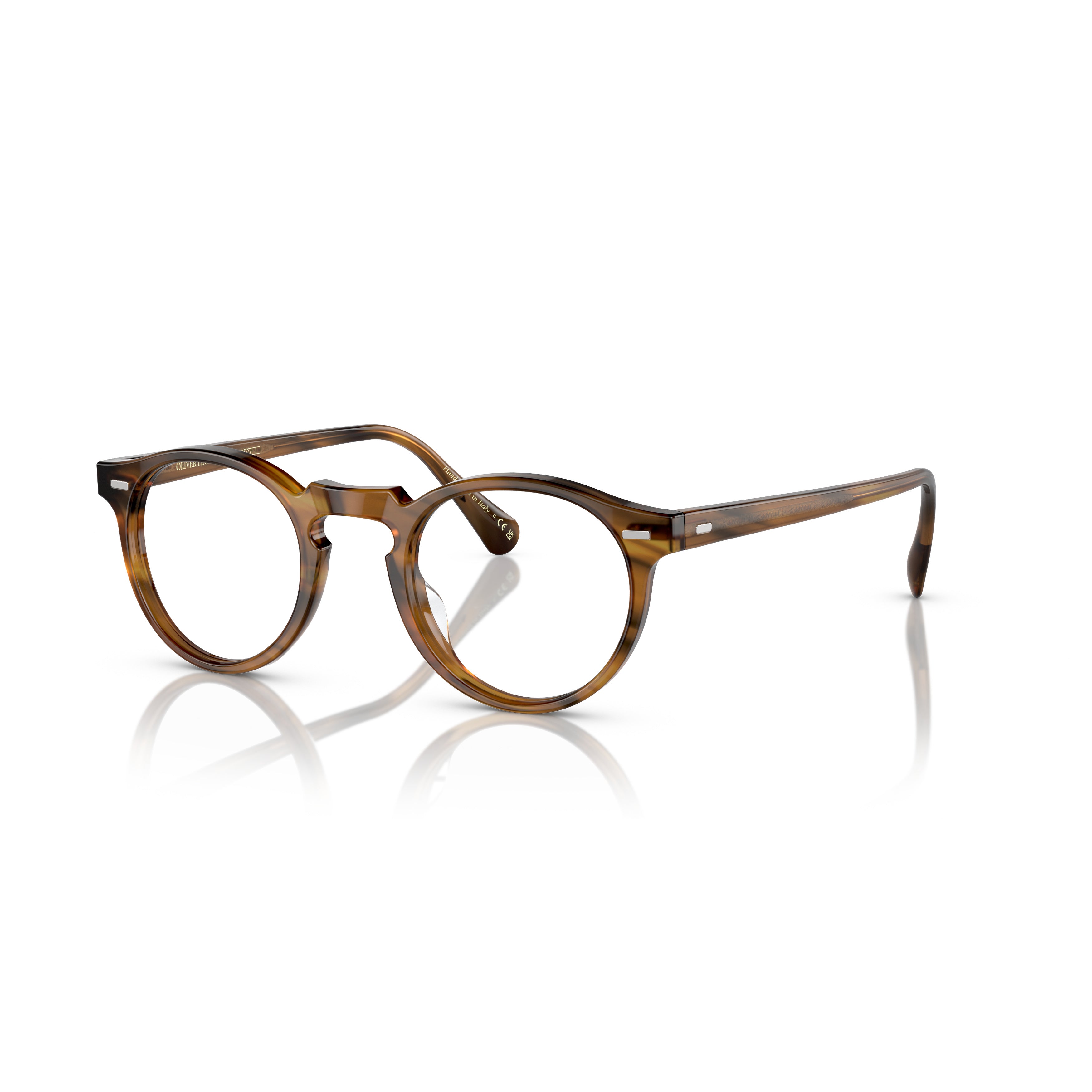 0ov5186 Classic Round Acetate Eyeglasses with Tortoiseshell Pattern