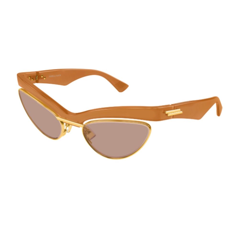 Sculpted Cat-Eye Sunglasses In Warm Caramel Acetate