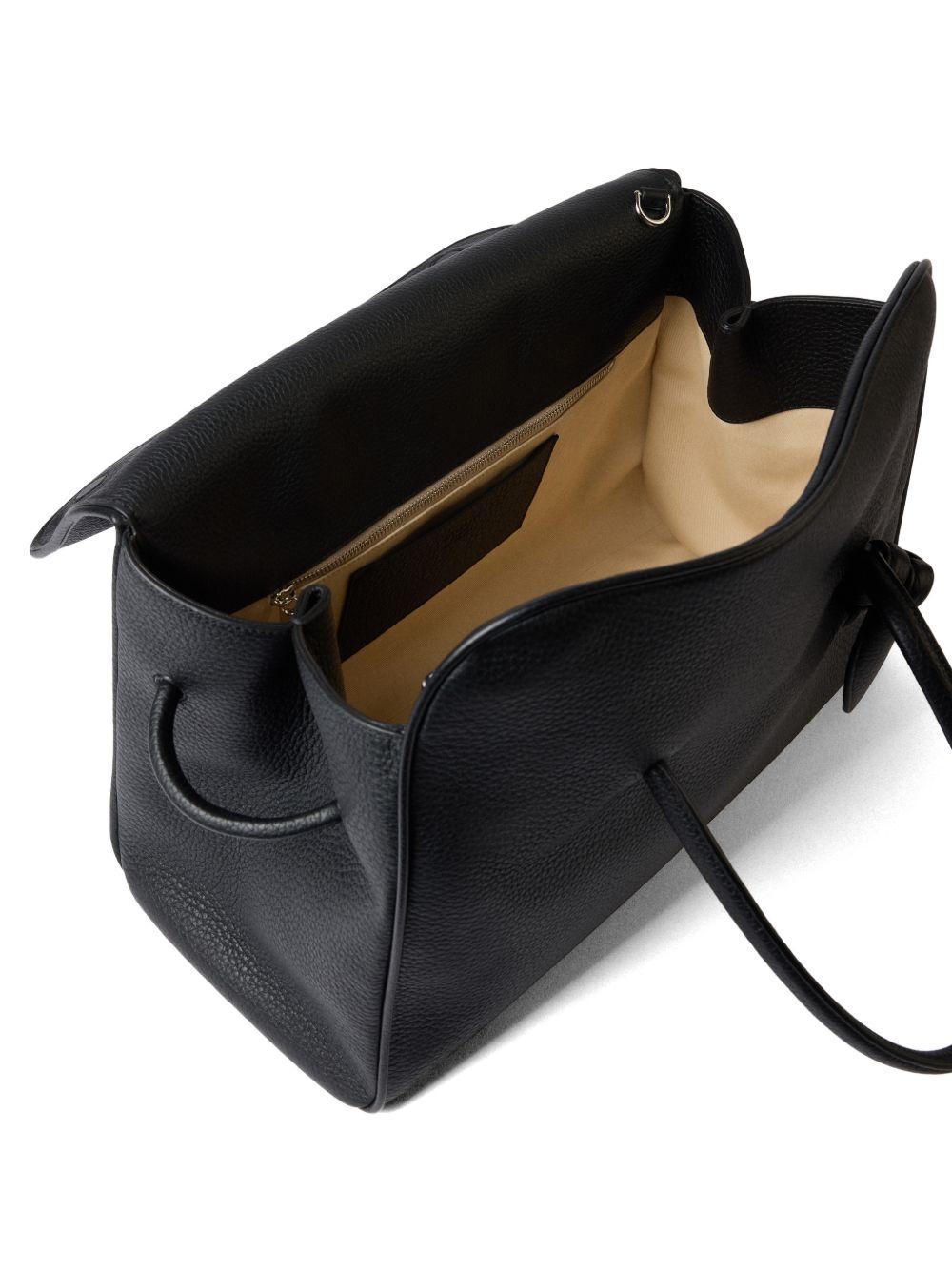 Rectangular Handbag With Pebbled Texture