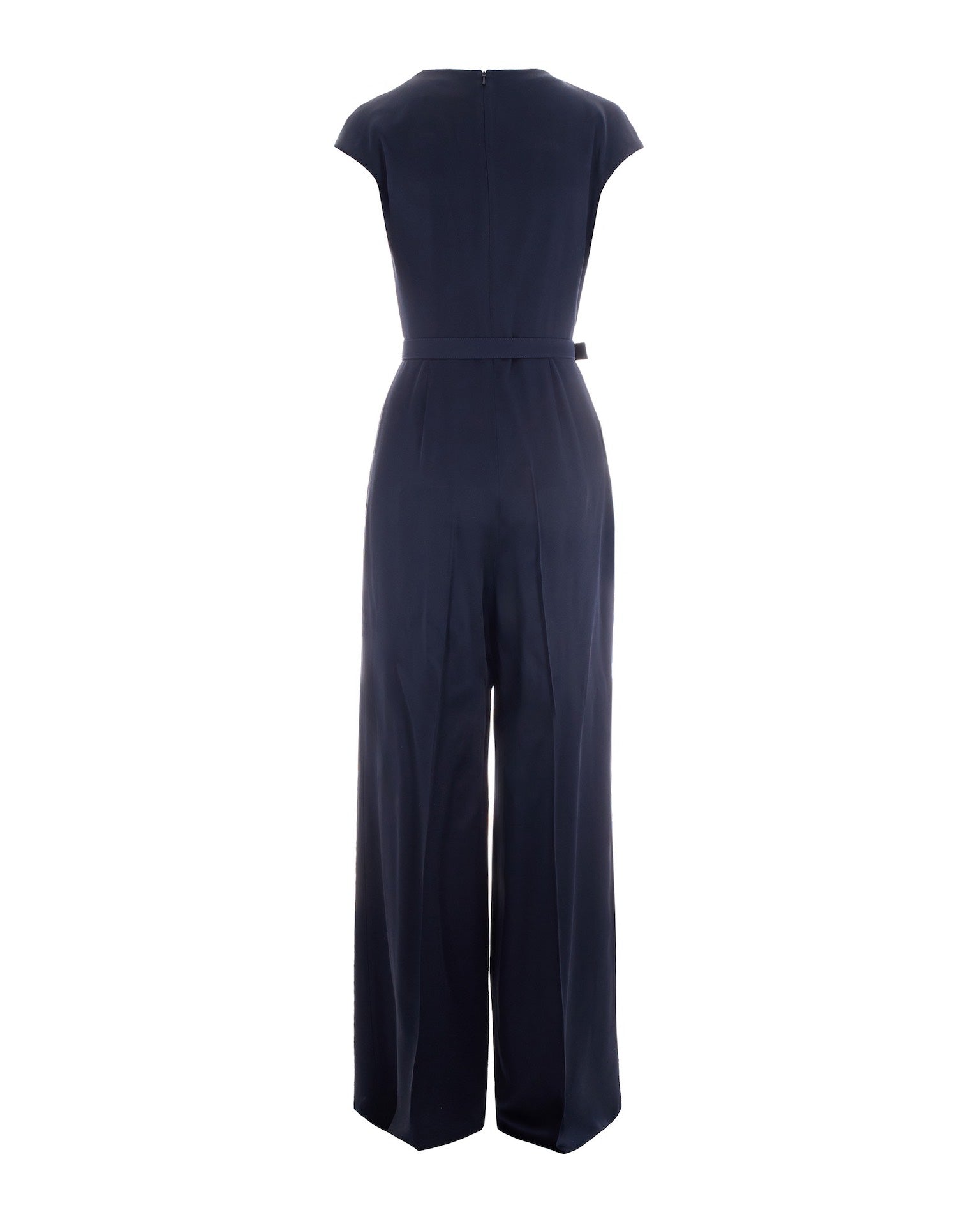 Night Blue Envers Satin Jumpsuit