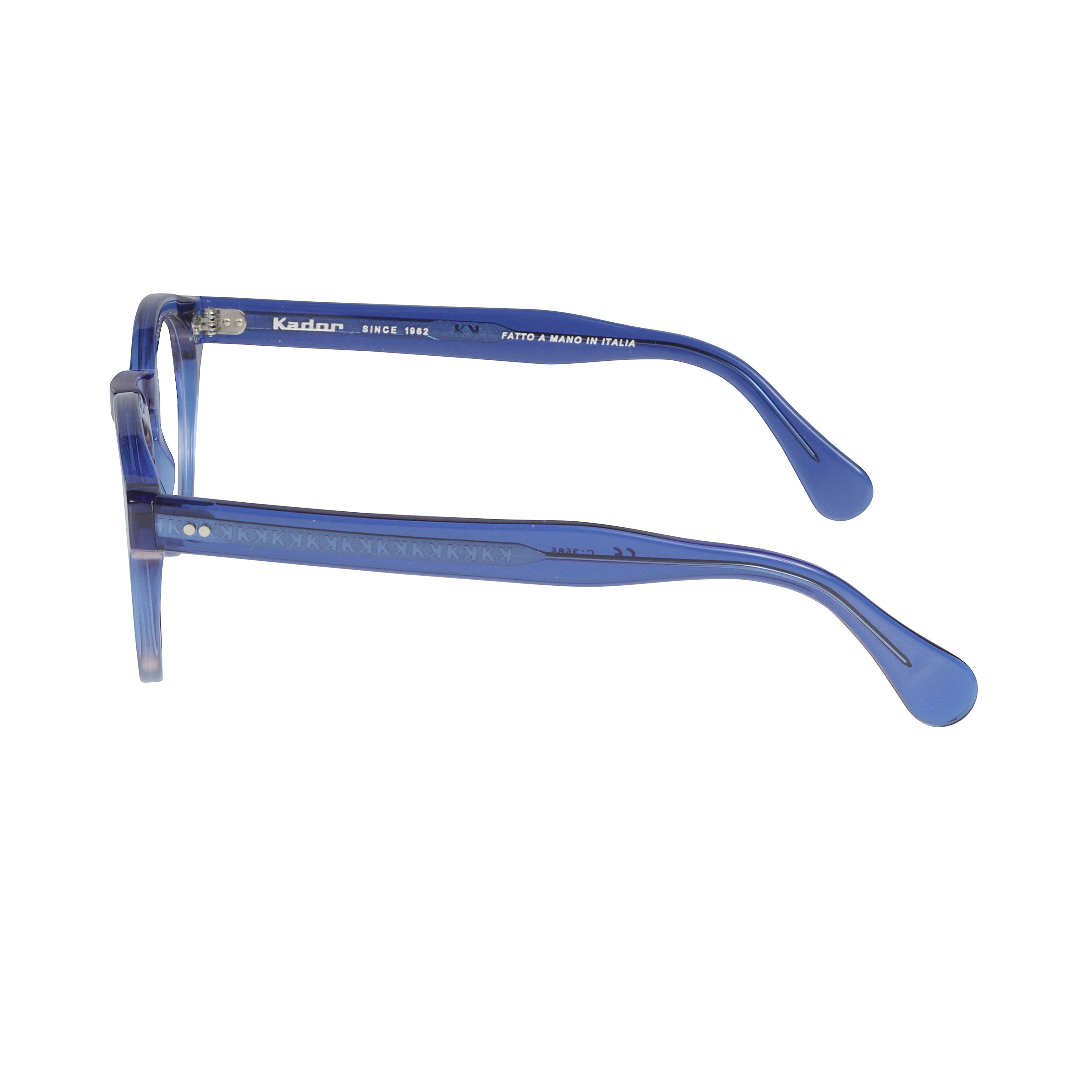 Tony-K Translucent Blue Rounded Frame Sunglasses with Gradient Effect