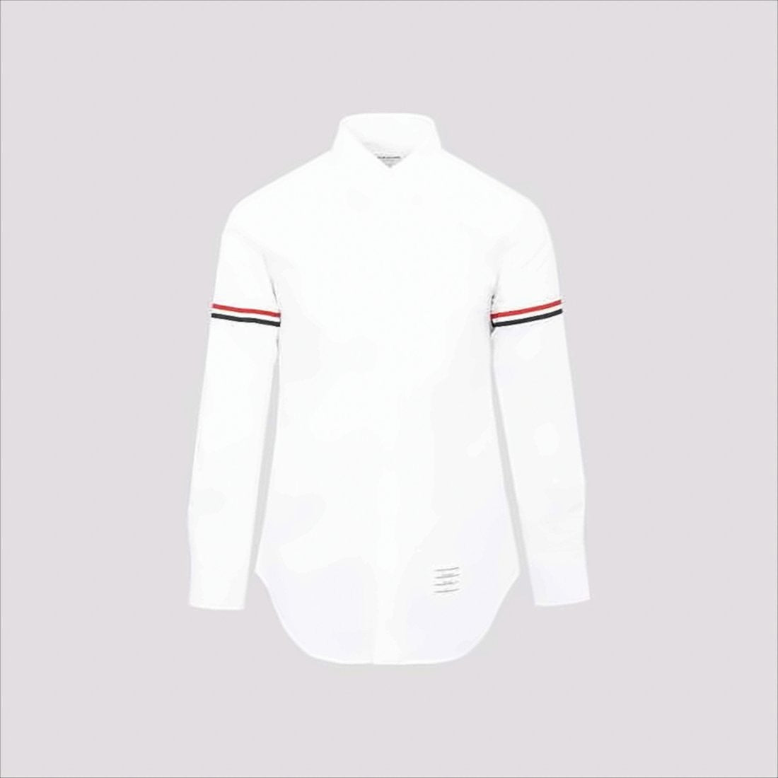 Long-Sleeve Cotton Shirt with Striped Accents