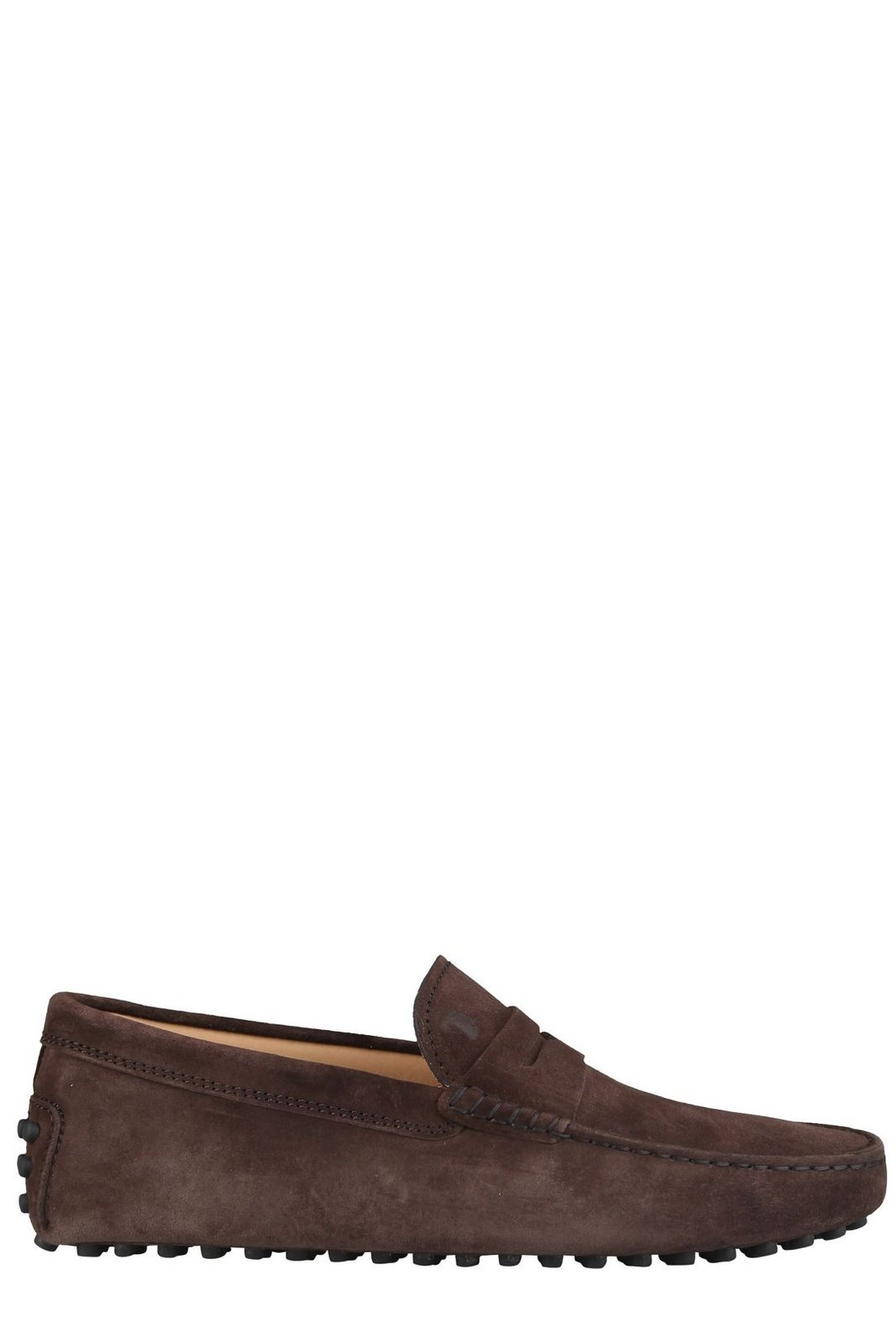 Brown Suede Loafers with Minimalist Design