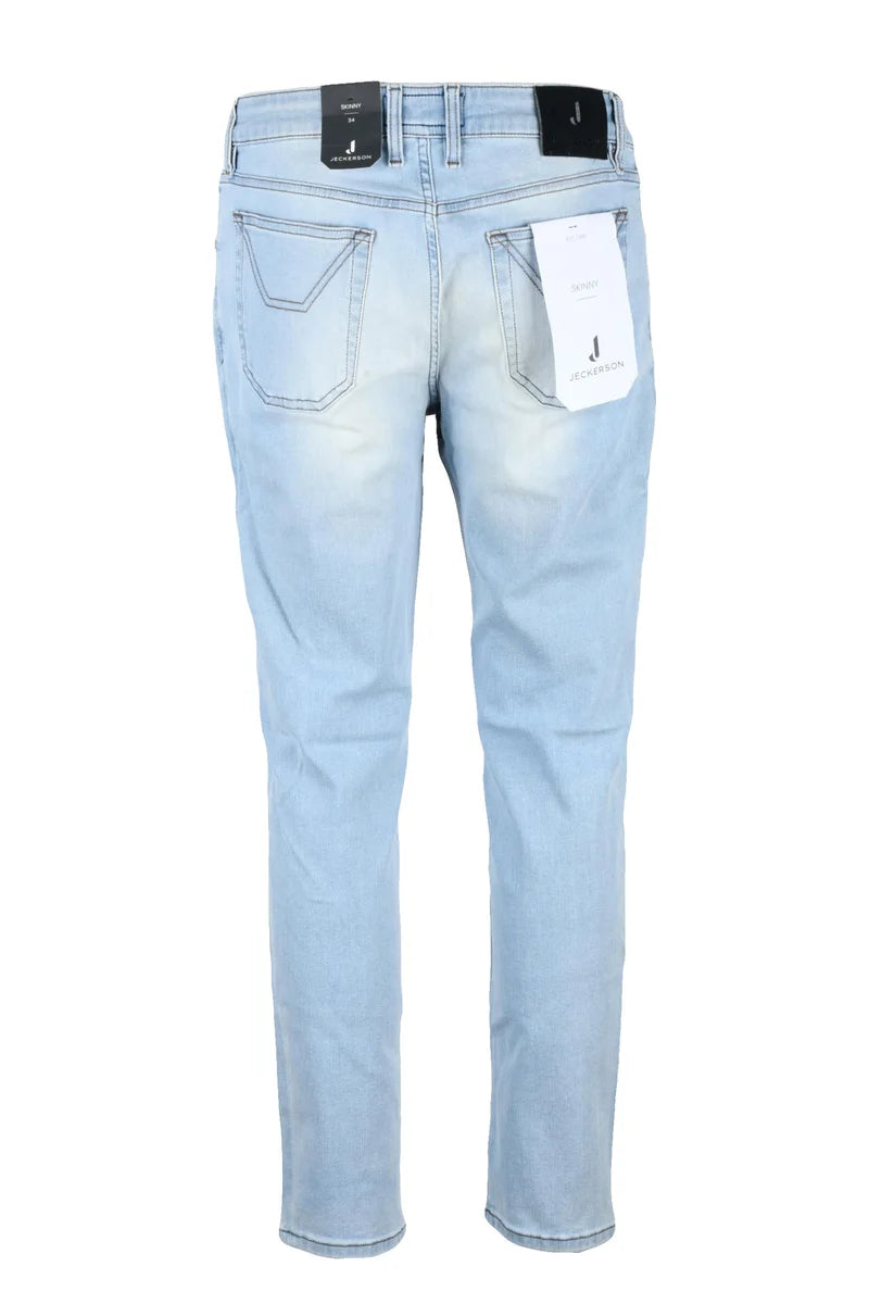 Cotton Stretch Jeans - Blue/Light Blue