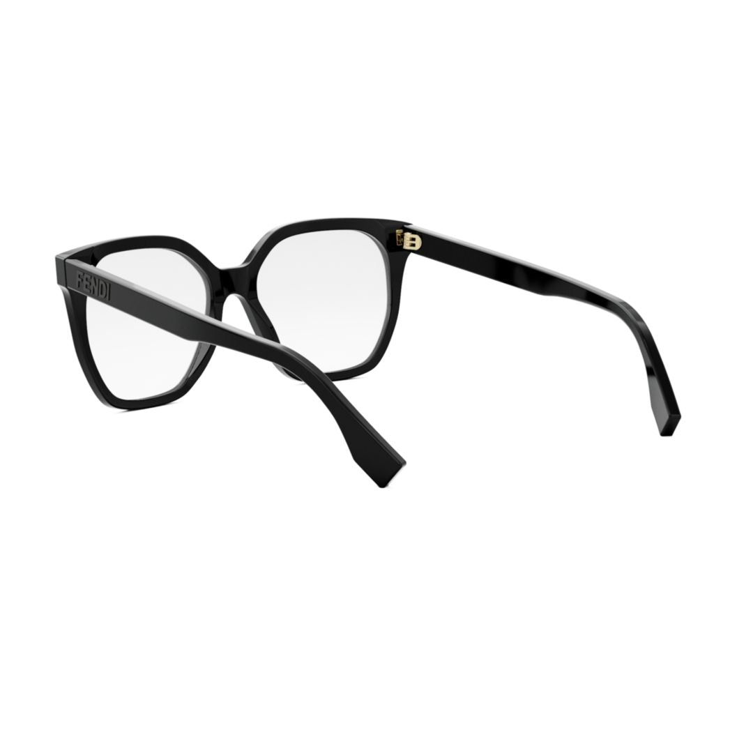 Fe50087i Oversized Black Plastic Square Frame Eyewear