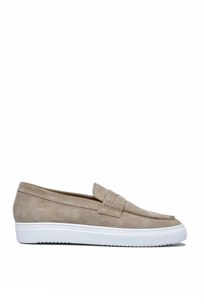 Suede Loafers Rubber - Beige