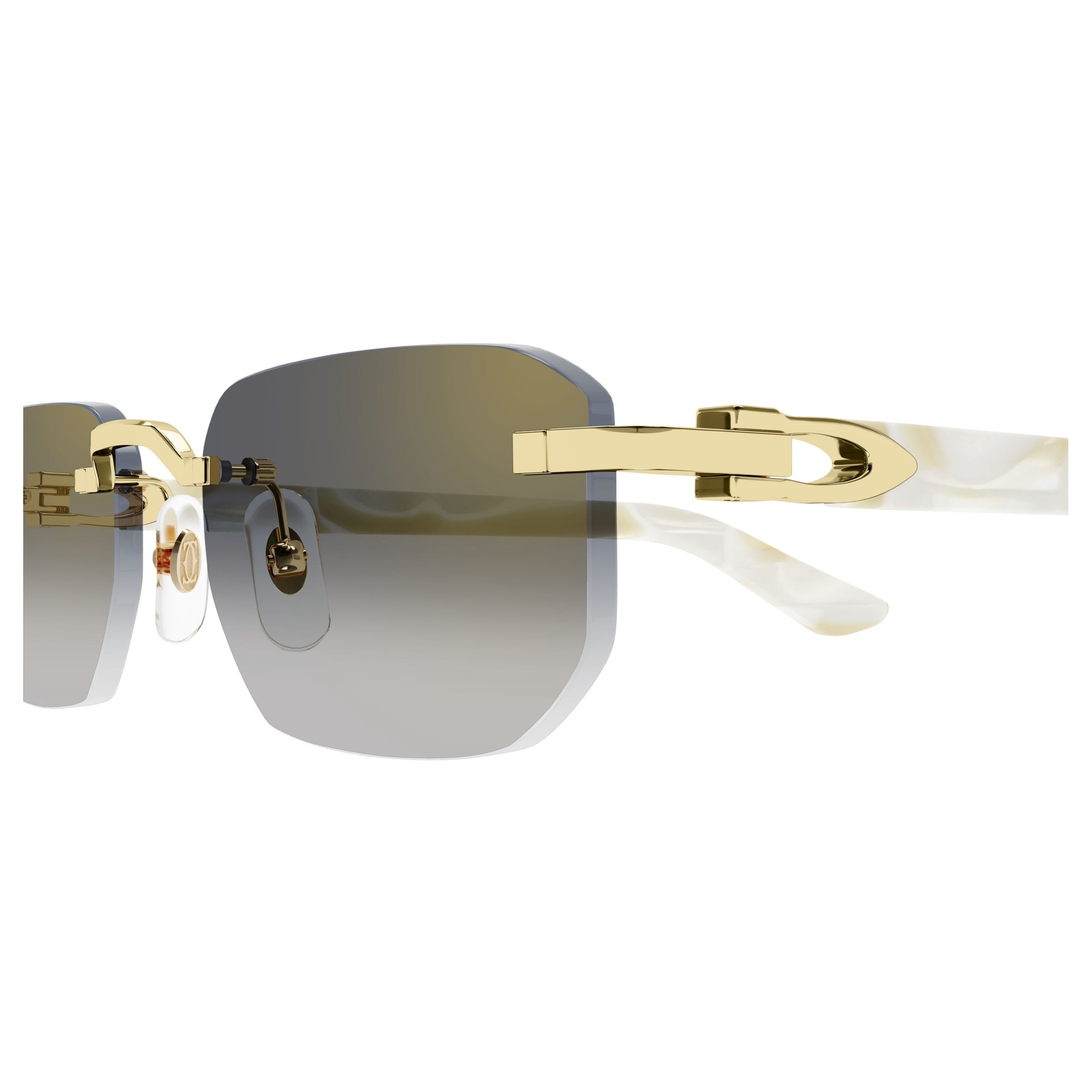 Rimless Sunglasses With Gradient Lenses And Link Detail