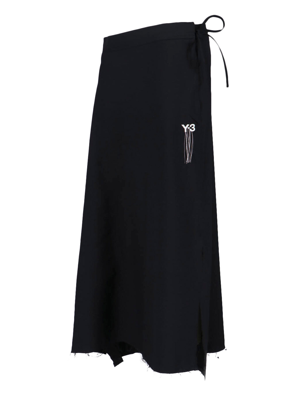 Midi Skirt In Black Recycled Fabric, Medium Waist