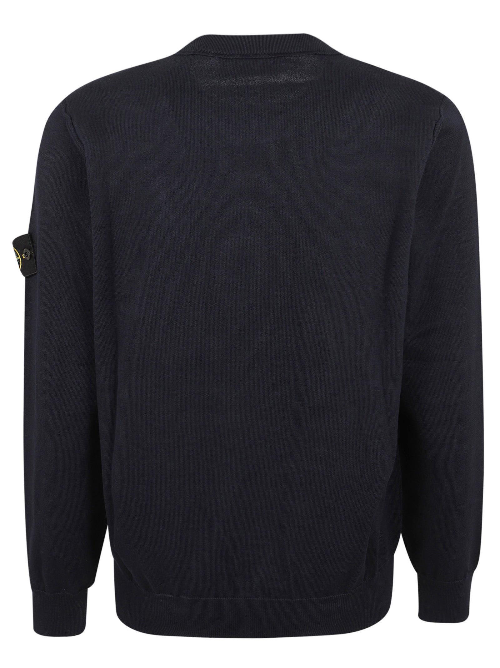 Organic Cotton Crewneck Sweater With Distinctive Patch