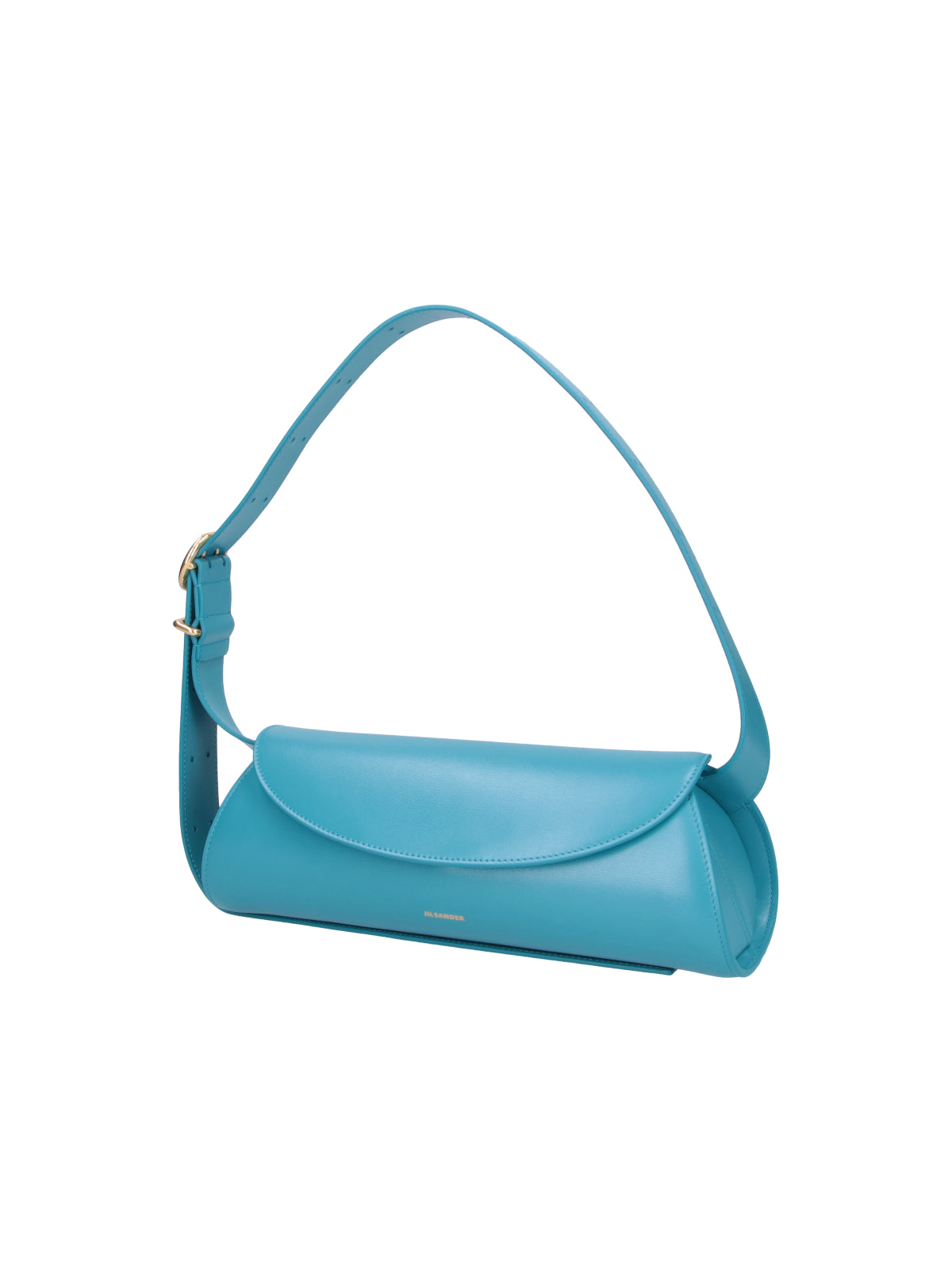 Blue Cannolo Cylindrical Calfskin Shoulder Bag