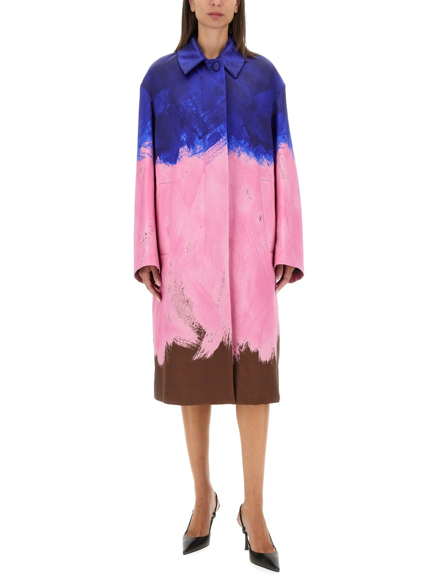 Voluminous Long Coat With Broad Shoulders