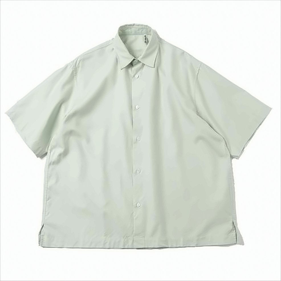 Textured Cotton Short-Sleeve Shirt with Boxy Fit
