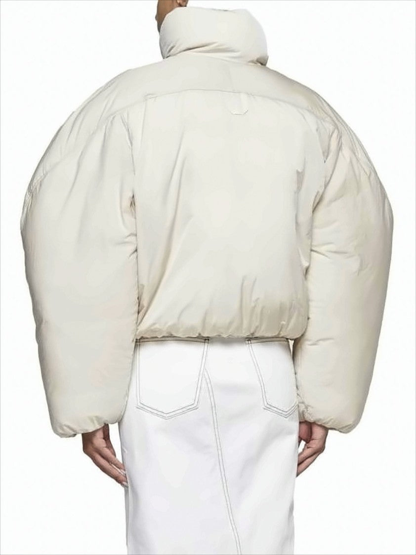 Cropped Puffer Jacket with Oversized Silhouette