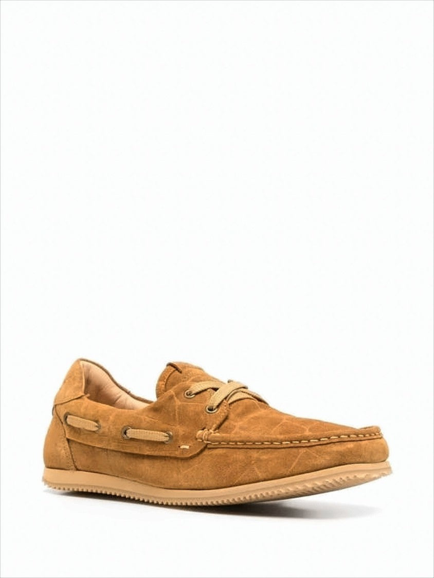 Moccasin Stitch Brown Loafers With Low-Profile Rubber Sole