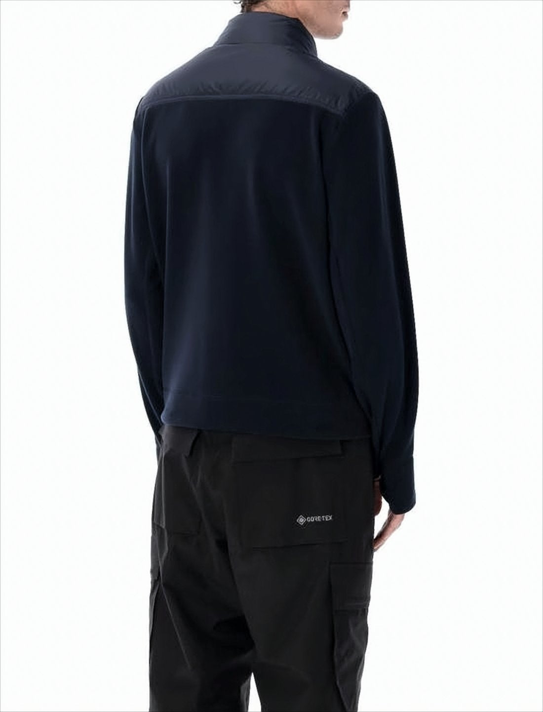 Padded Hybrid Down Jacket with High Collar