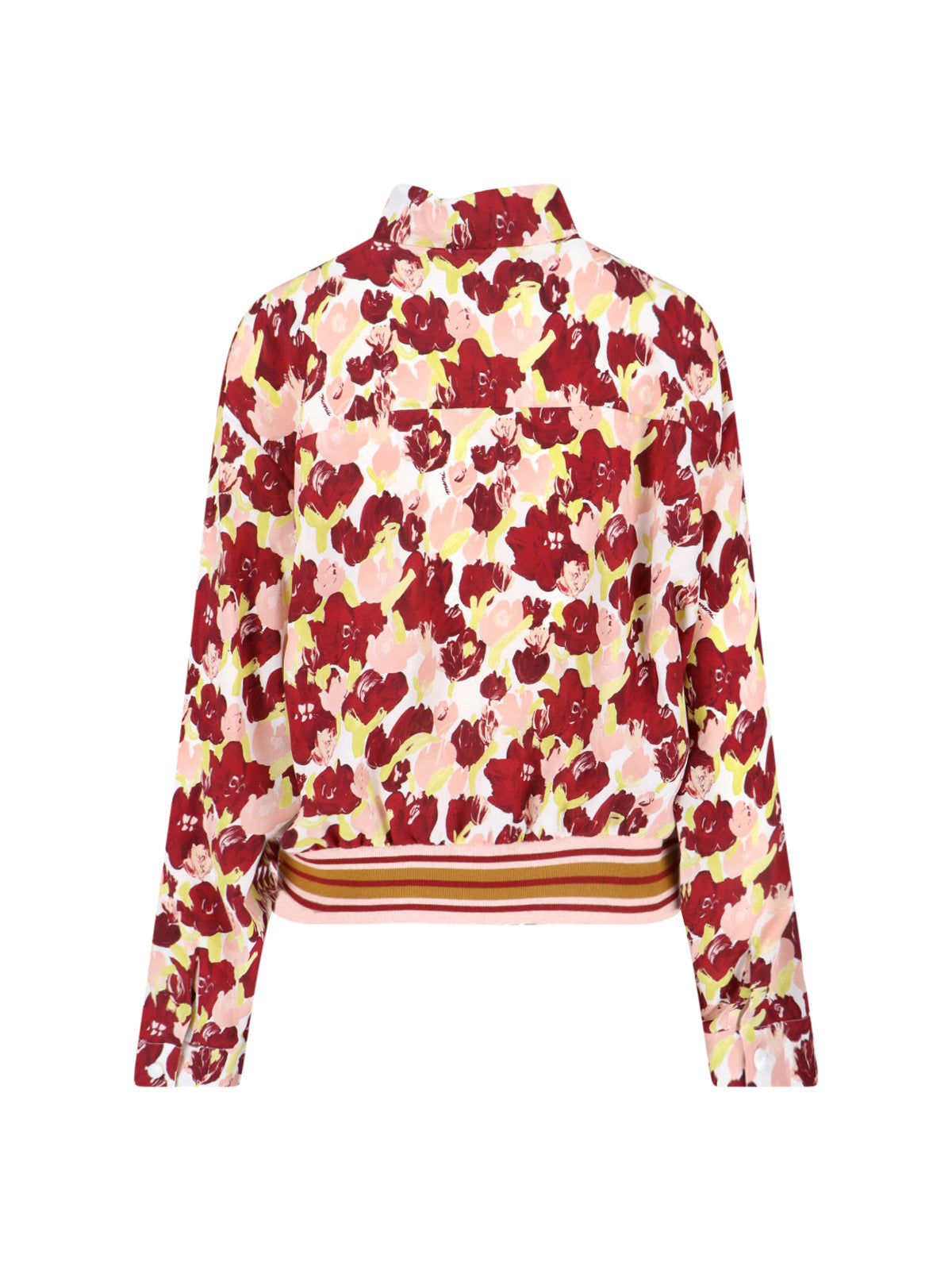 Multicolor Floral Pattern Silk Shirt