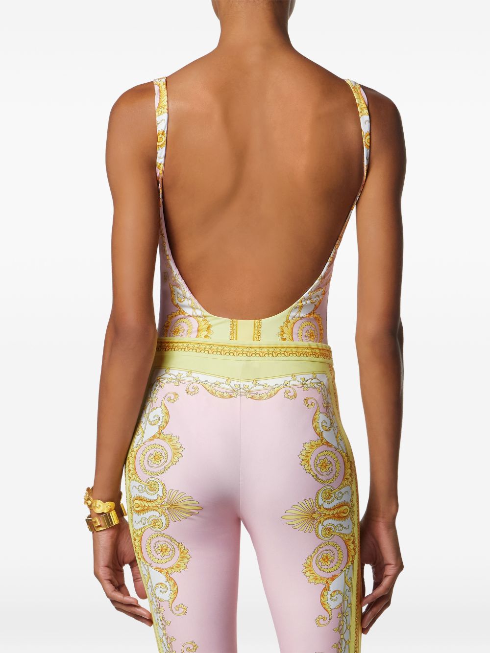 Ornate Baroque Print One-Piece Swimsuit