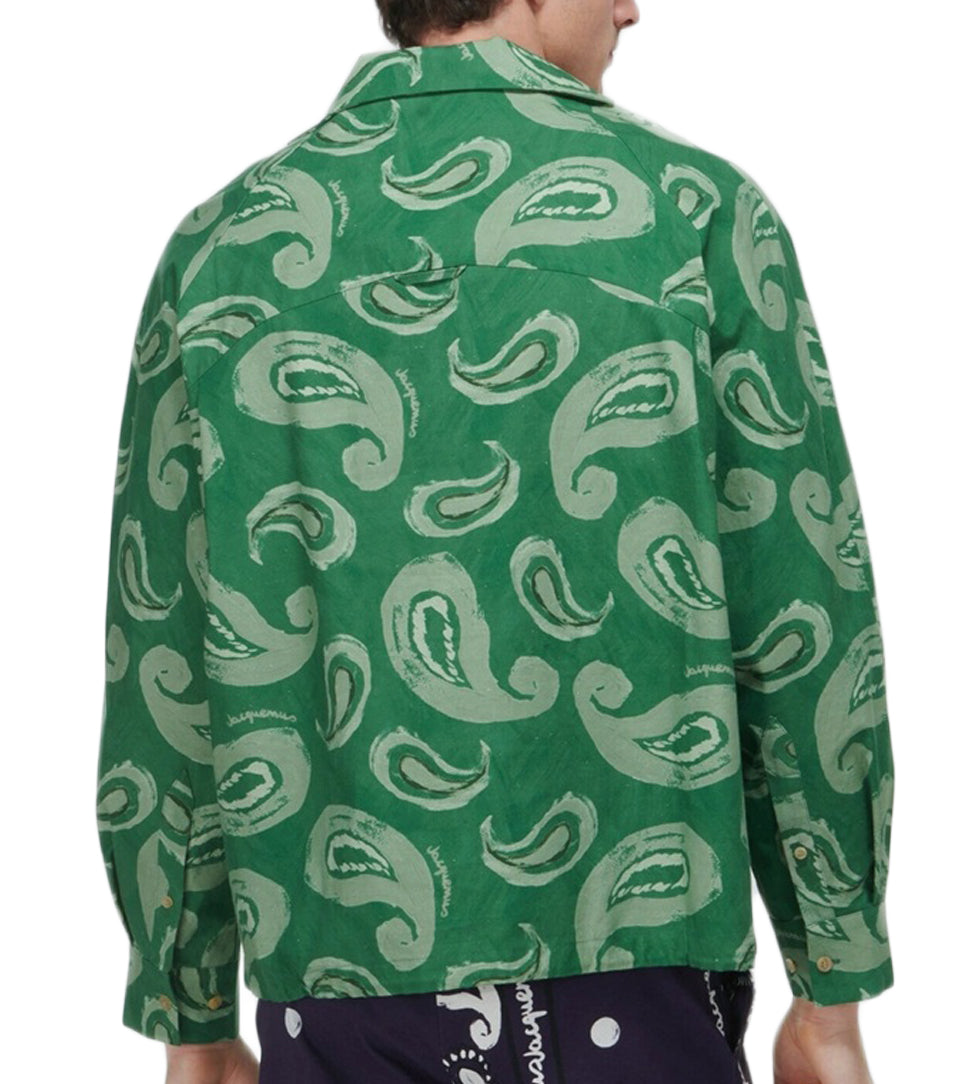 Long-Sleeve Jacquemus Shirt with Paisley Pattern