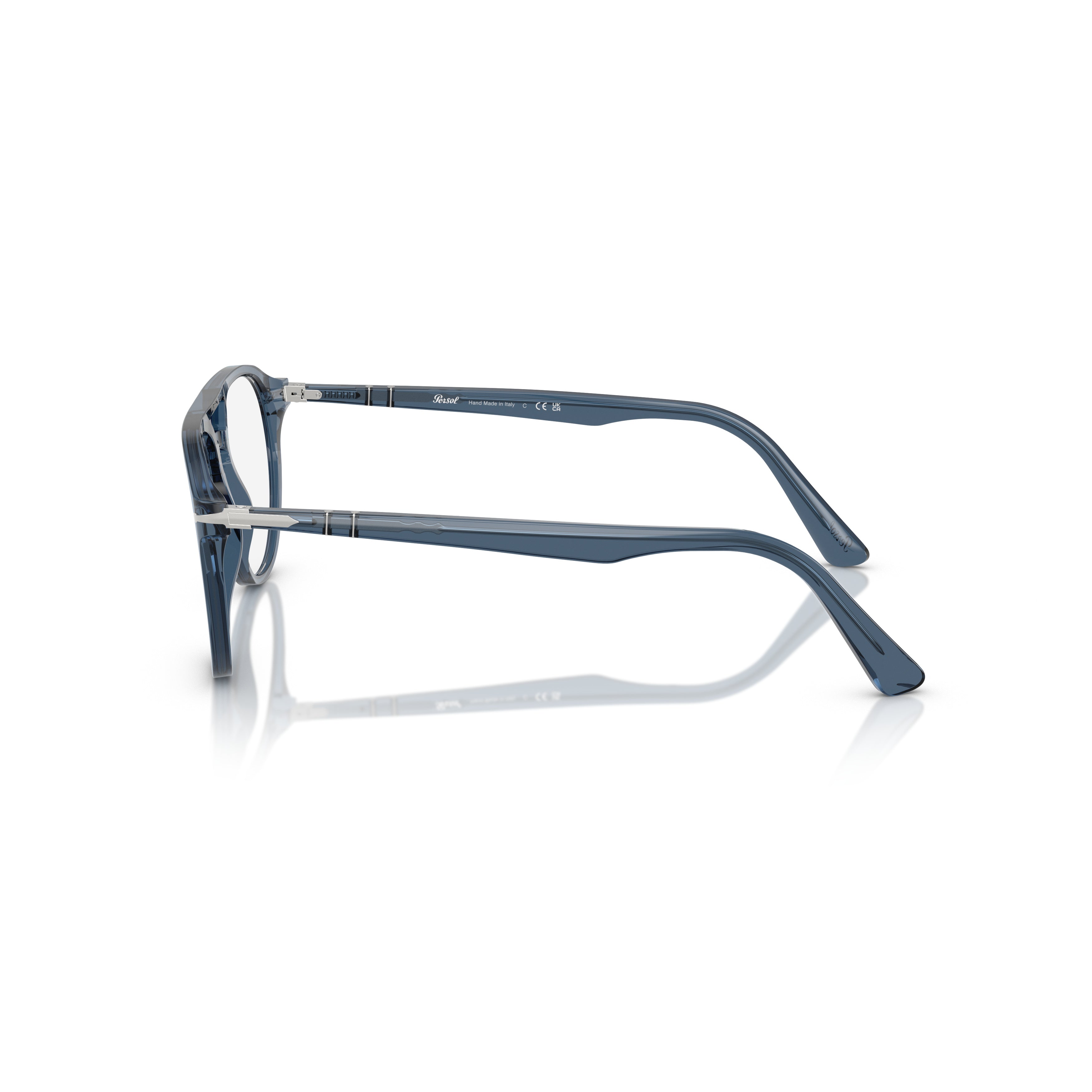 0po3160v Translucent Acetate Aviator Sunglasses with Double Bridge