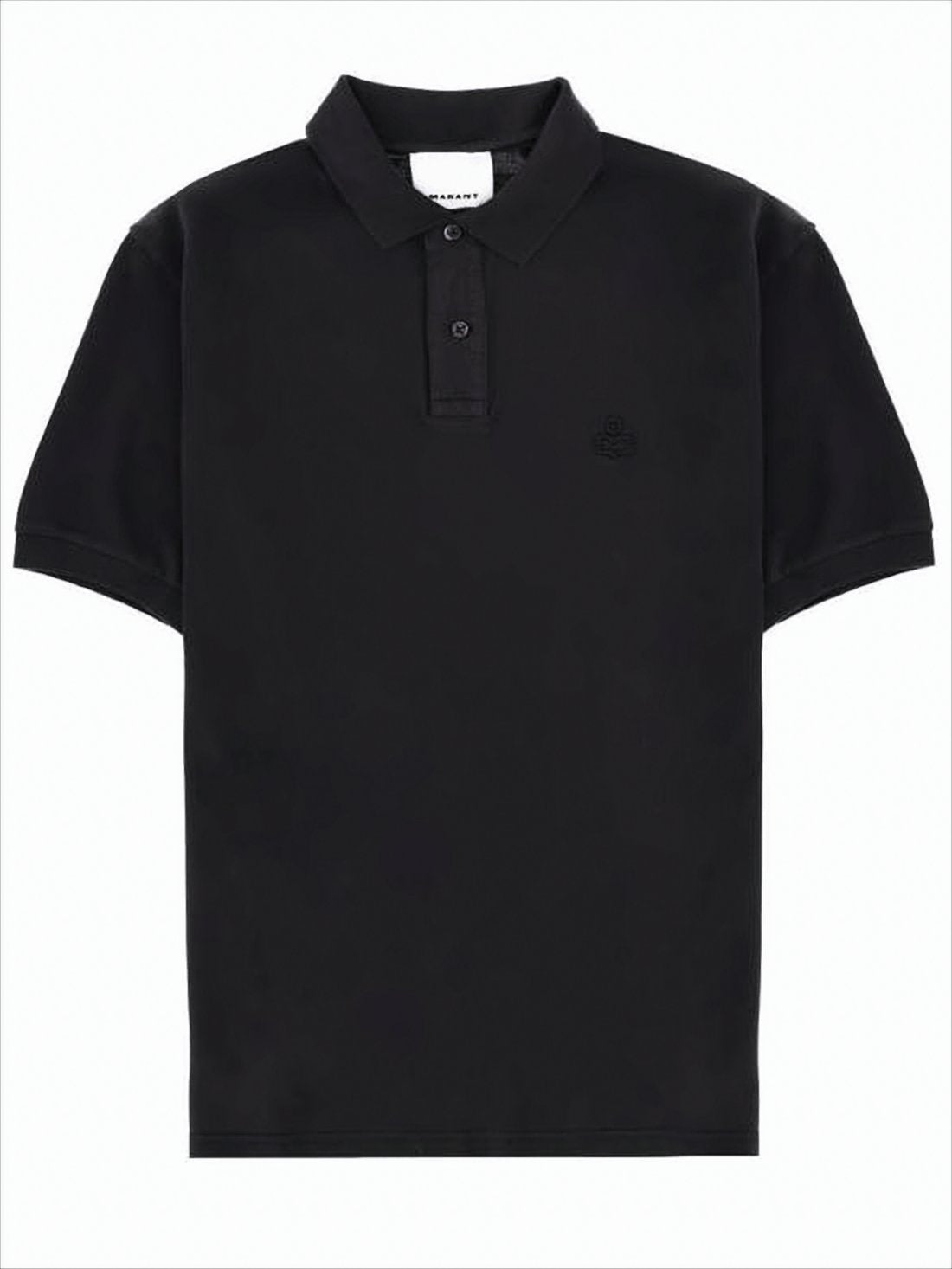 Structured Collar Polo Shirt with Two-Button Placket