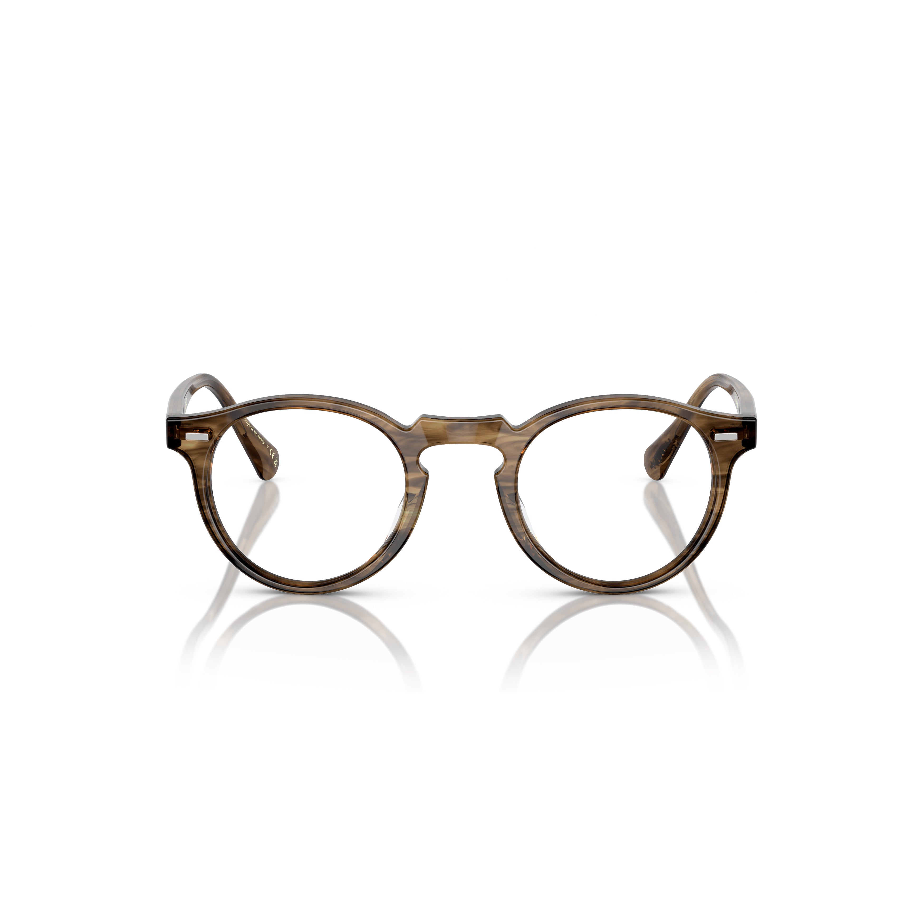 Round Acetate Eyeglasses with Tortoiseshell Pattern