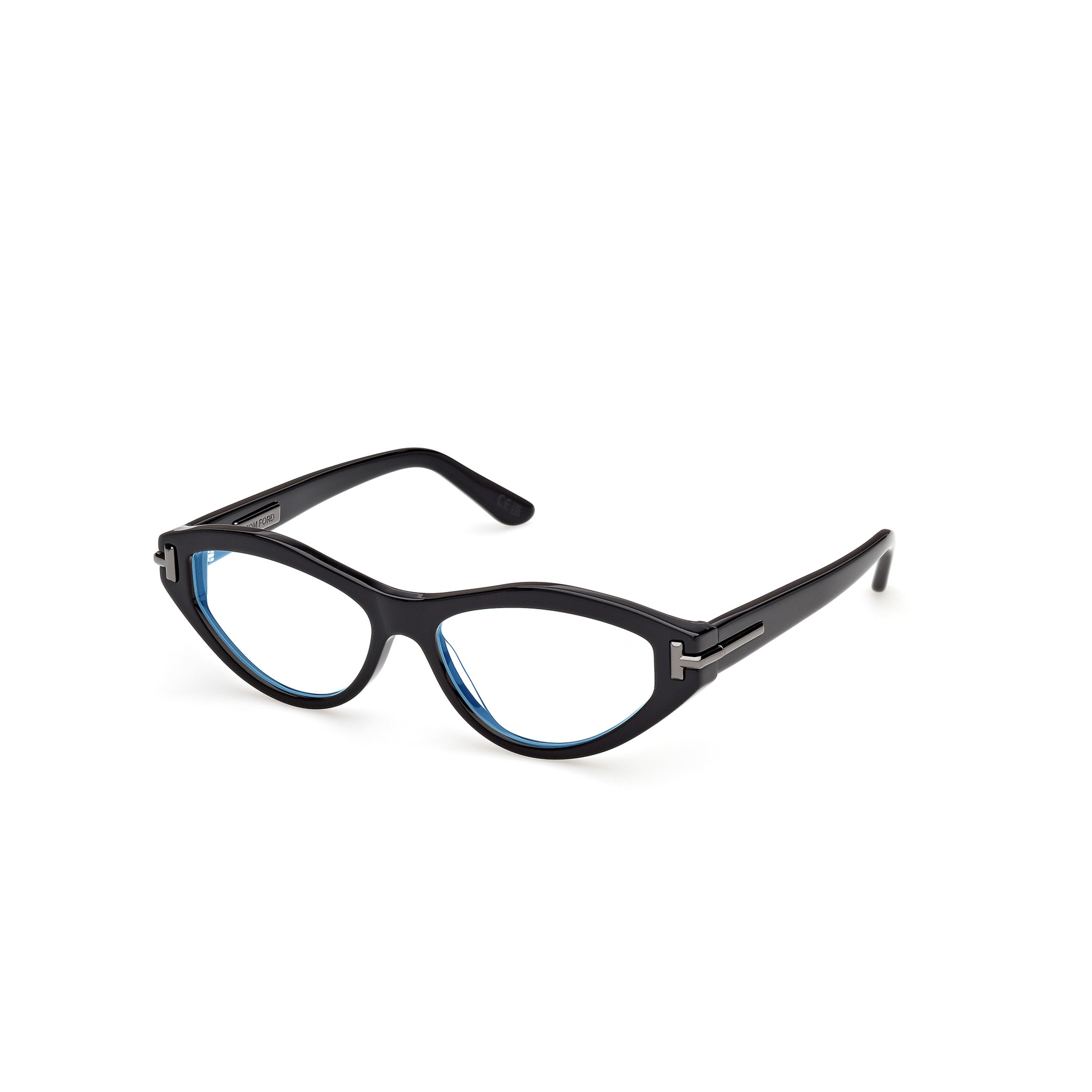 Ti5016-B Glossy Black Cat-Eye Eyeglasses