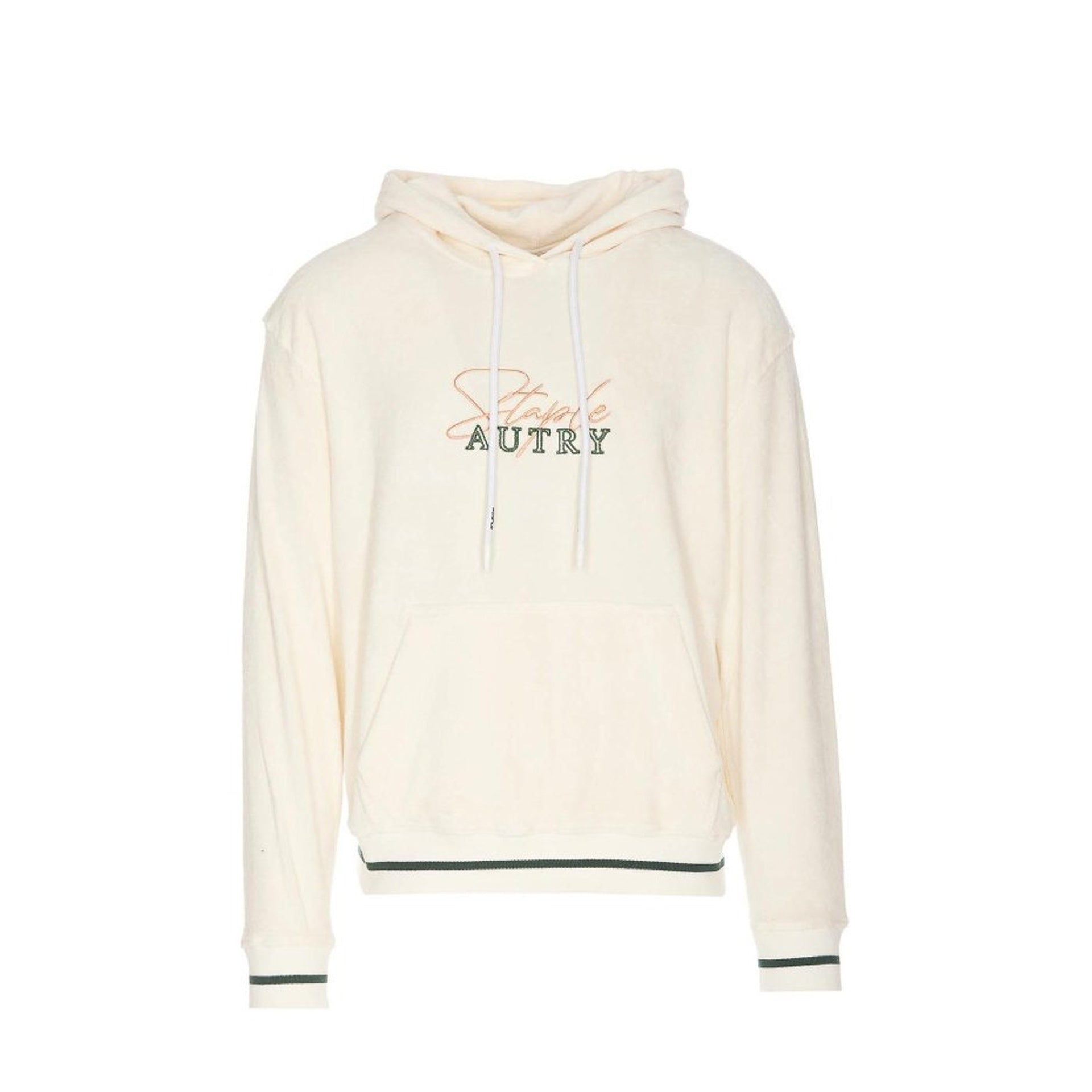 Chenille Hoodie With Embroidered Logo And Kangaroo Pocket
