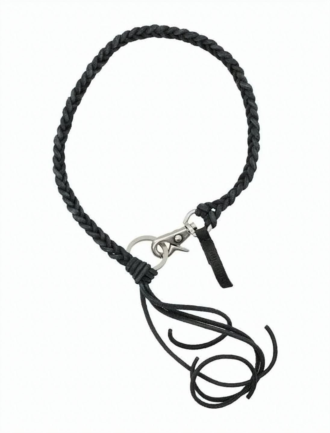 Braided Leather Accessory with Metal Clasp