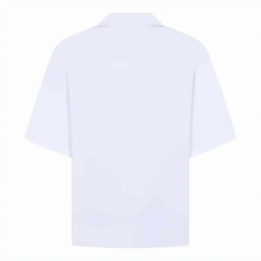 Short-Sleeved Cotton Shirt with Minimalist Design