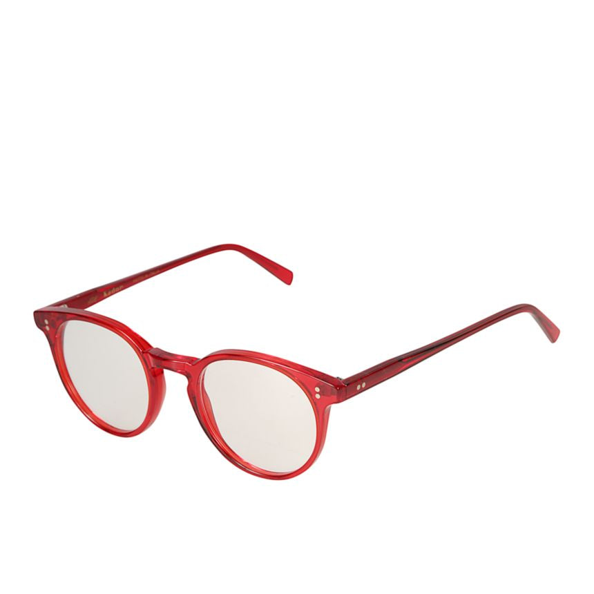 Chyli/N Translucent Red Round Frame Eyeglasses with Glossy Finish