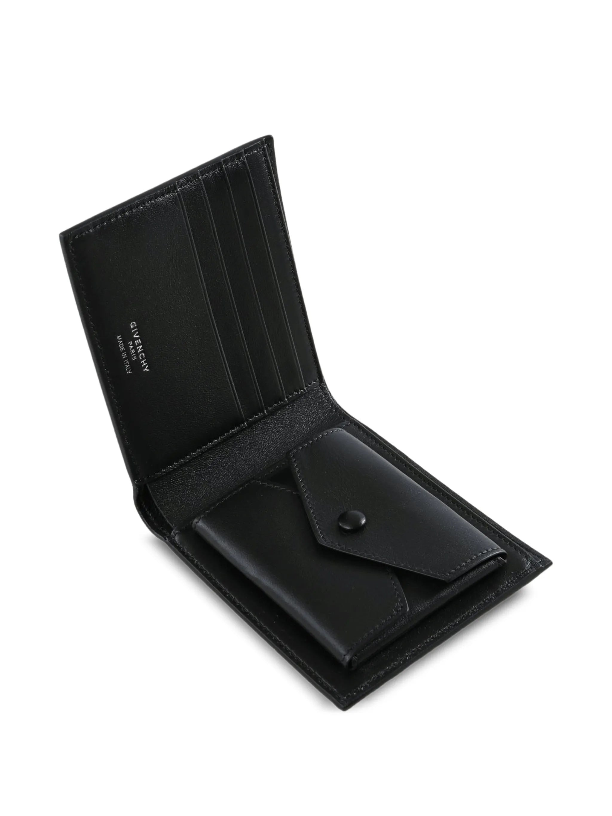 Textured Calf Leather Billfold Coin Wallet