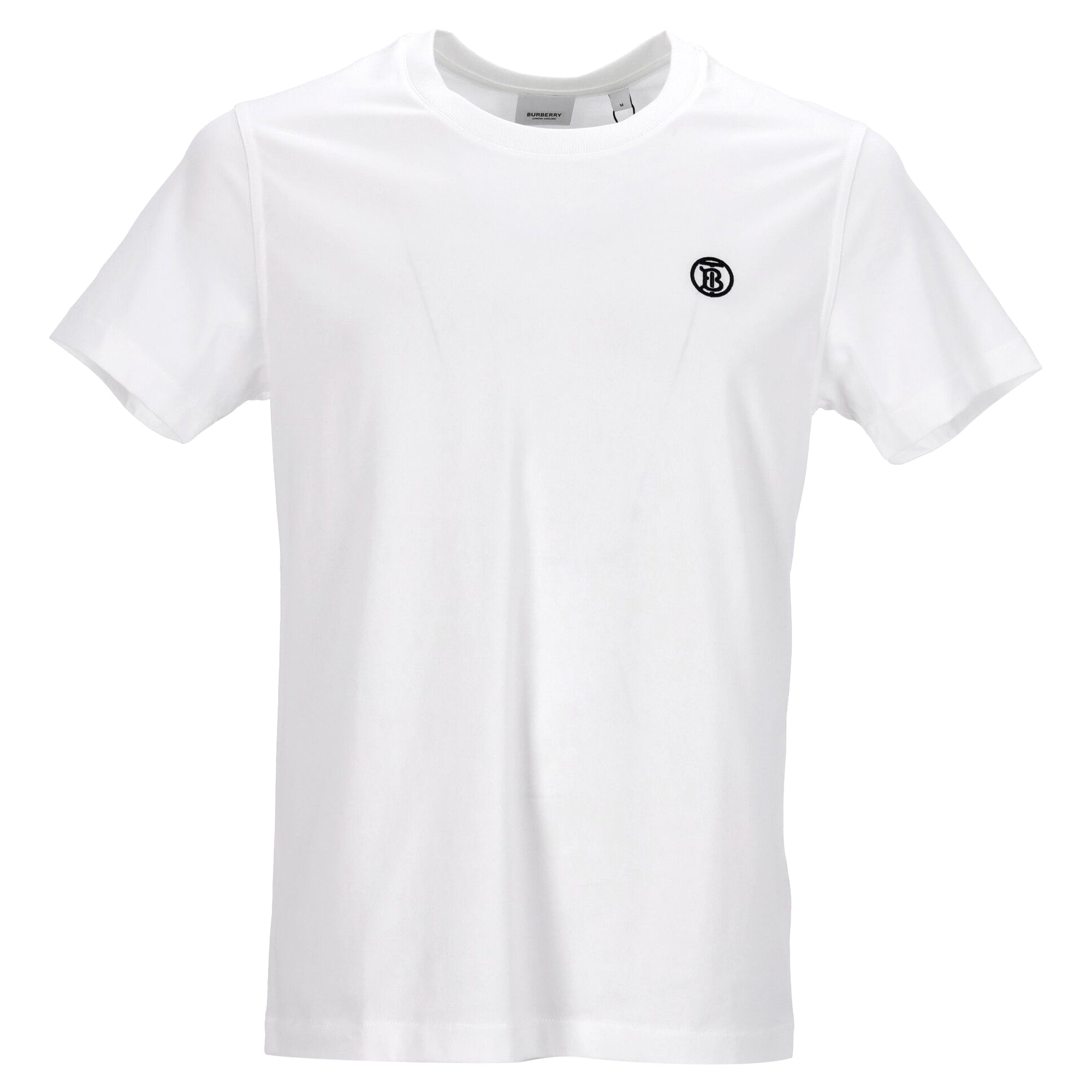 Monogram Embroidered T-Shirt In Organic Cotton Jersey