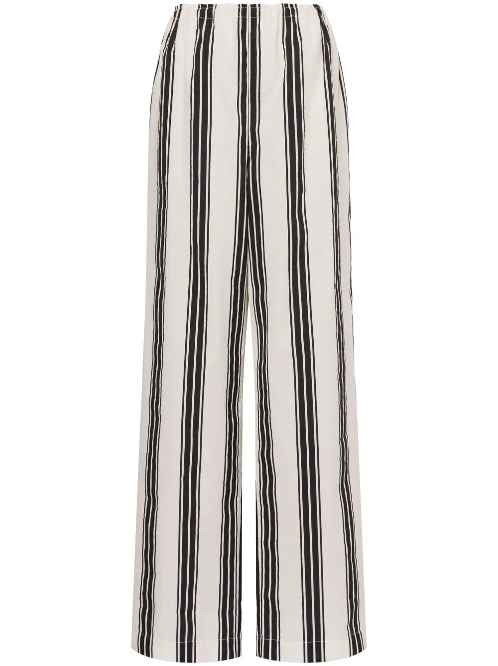 Tailored Neutrals Trousers With Straight Leg Cut