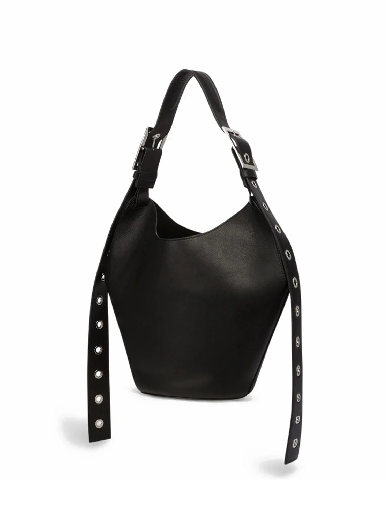 Black Small Hobo Leather Bag