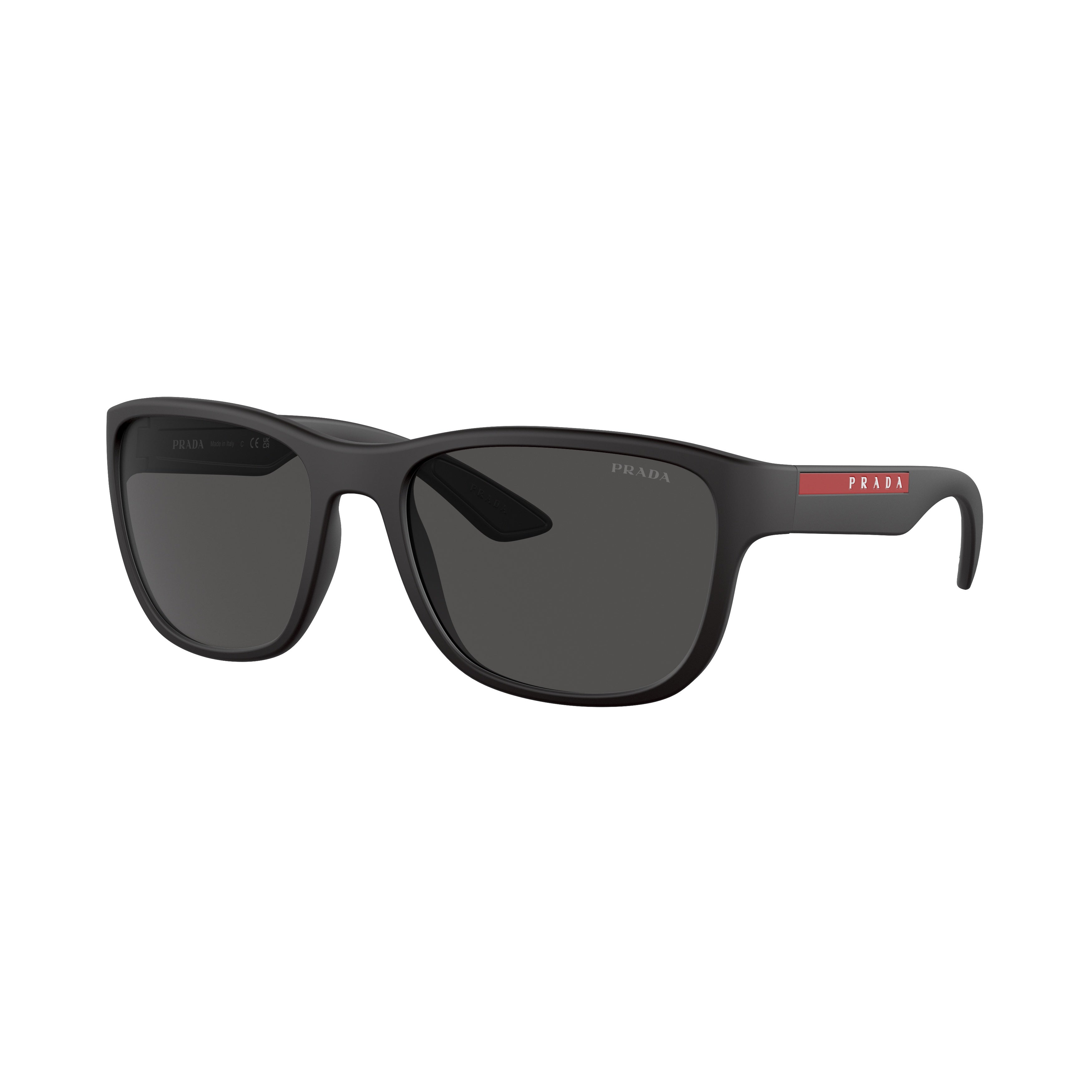 0ps 01us Rectangular Matte Black Nylon Sunglasses