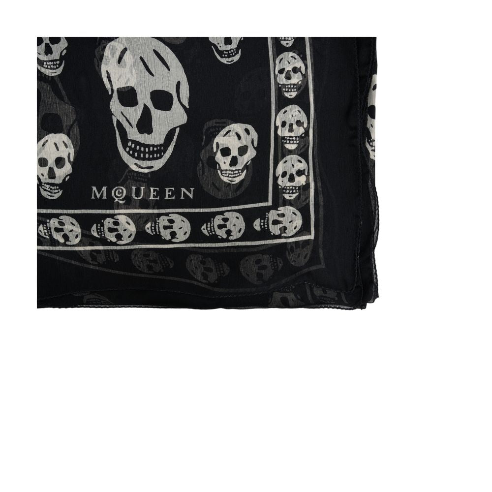 Ca Skull Scarf - Alexander McQueen - Silk - Black