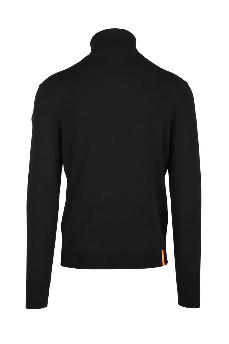 Fitted Black Turtleneck Sweater